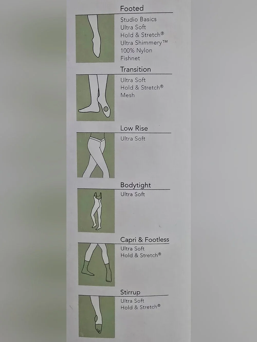 Capezio Hold & Stretch Footless Tights - Nude